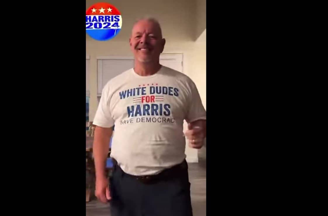 “White guy” shows his support for Kamala Harris (and Tim Walz) by dancing in a cringe video.