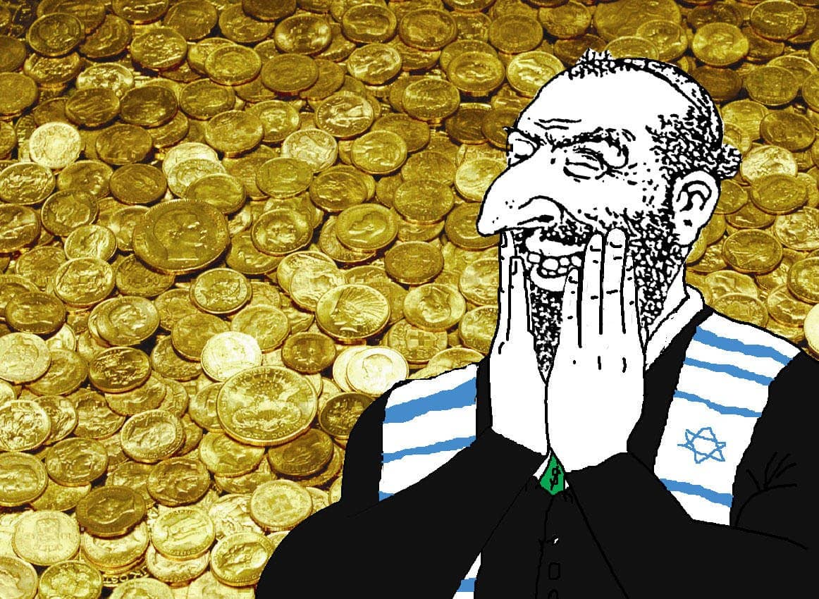 Some Jews play with coins (as Jews do).