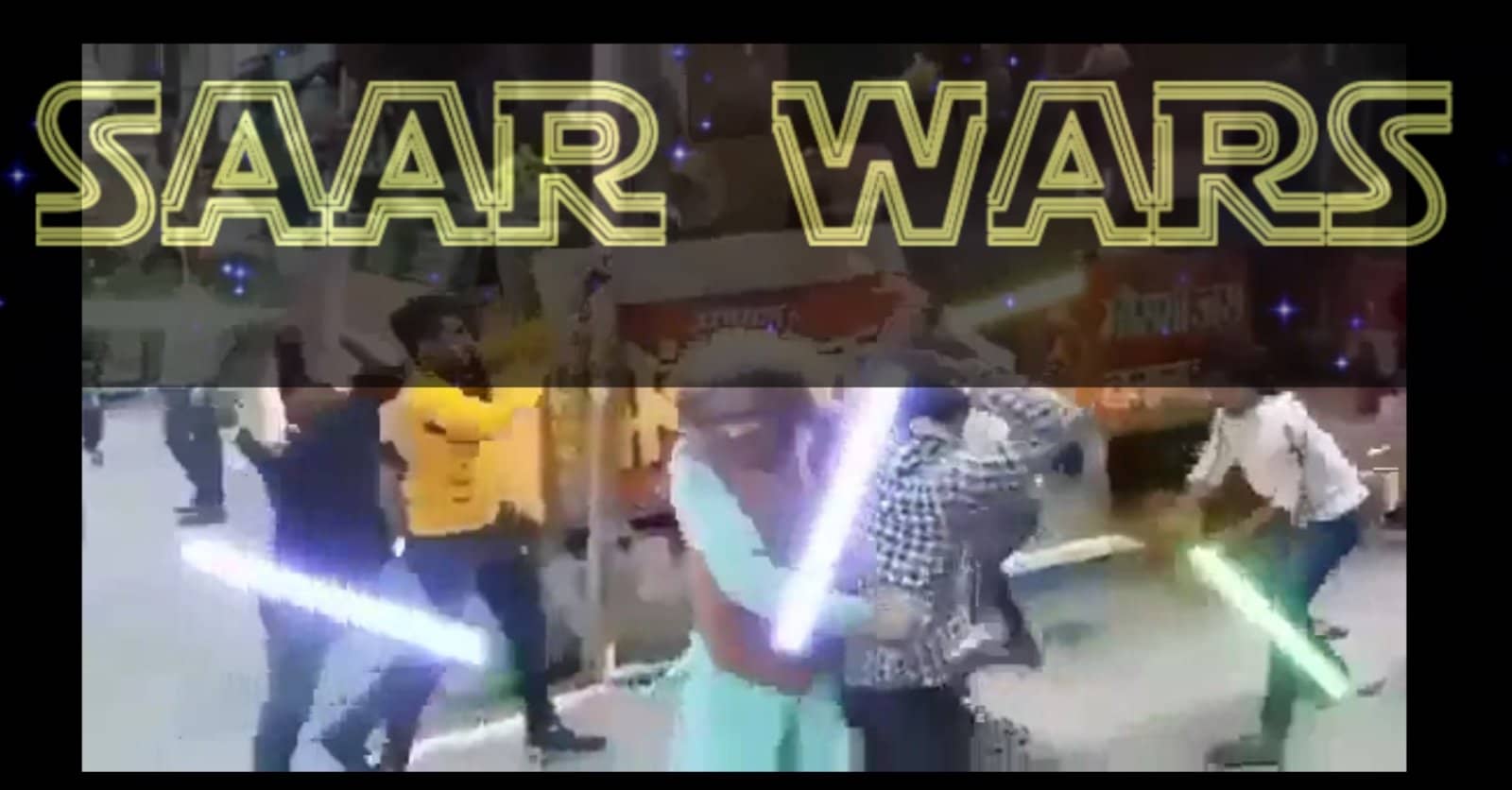 “Saar Wars” – Indian lightsaber battle in the streets…