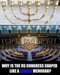 Why is the US Congress shaped like a jewish menorah (candle)?